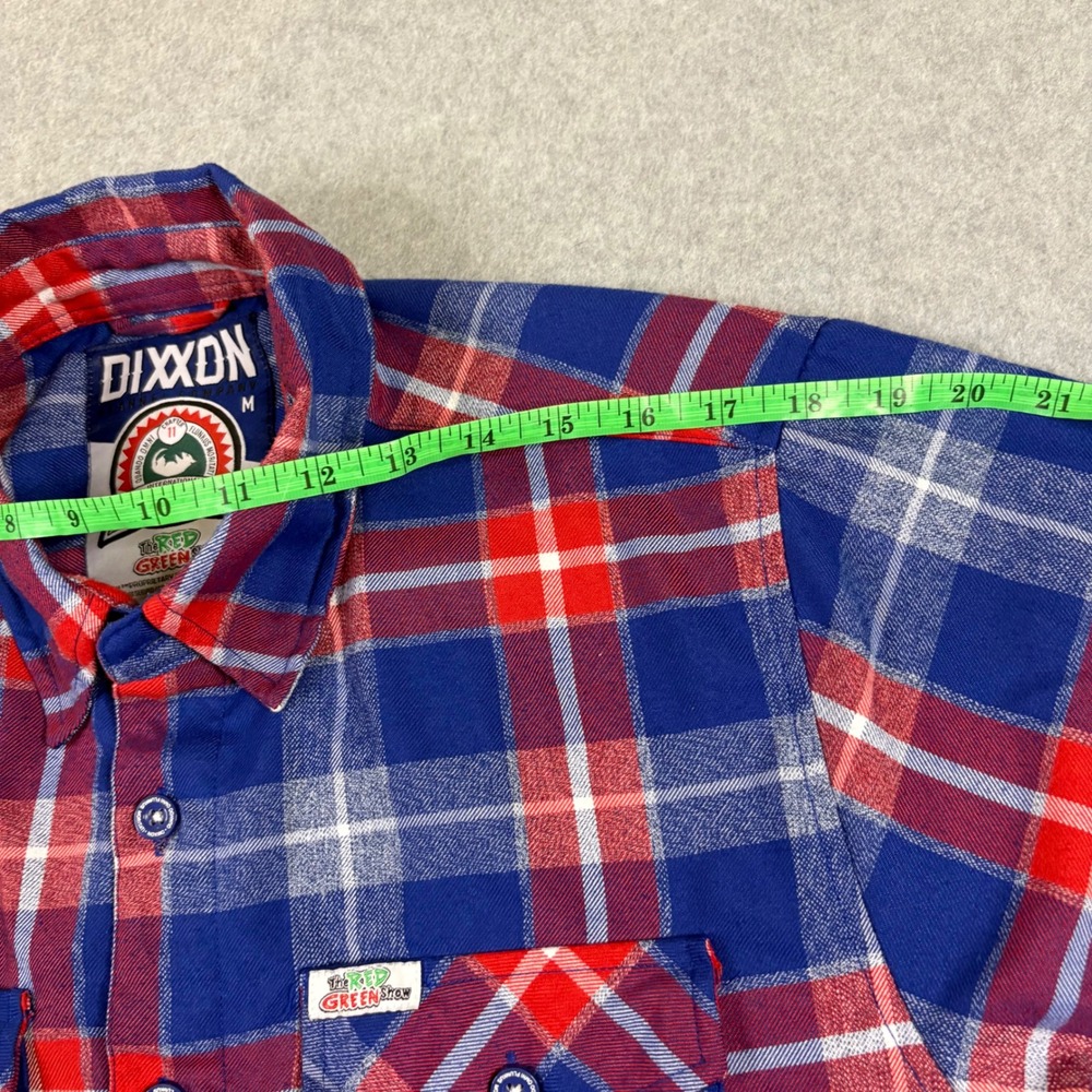 Dixxon Flannel The Red Green Show Possum Brotherhood Plaid Shirt Mens M Blue Red - Picture 10 of 13